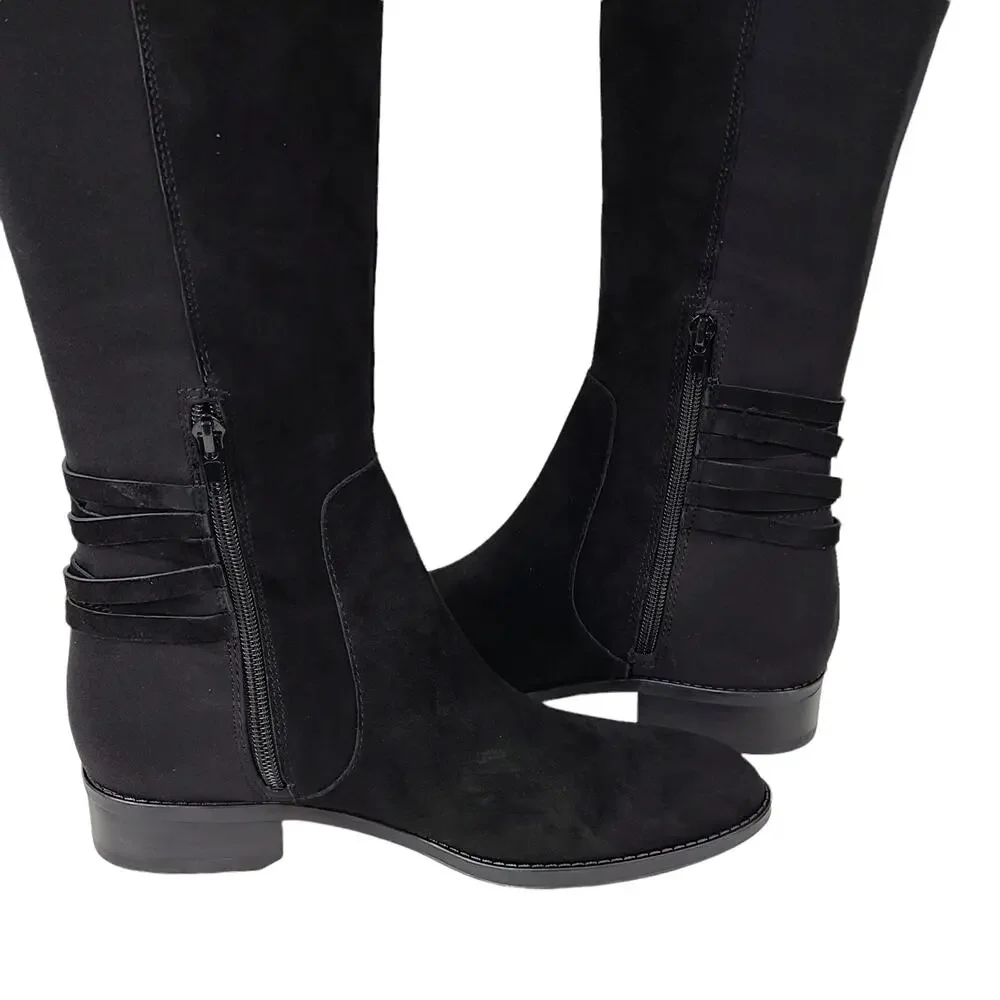 Vince Camuto Pauletta Foxy black suede tall slouchy knee boots normcore 7.5